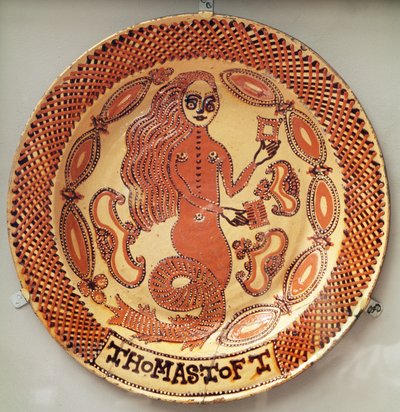 The Mermaid Dish, Staffordshire, c.1670-89 by Thomas Toft